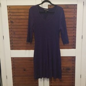 Lane Bryant 14/16 fit and flare sweater dress purp
